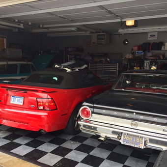 Classic Cars, Tool Cabinets, and Checkered Flooring - Gogo from Southgate