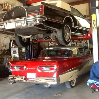 Classic Cars in Garage with Auto Lift - Twisterl from Robert Lee, TX