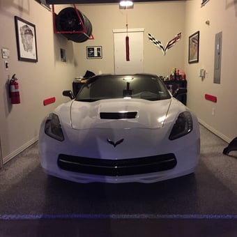 Organized Garage with Corvette, Wall Storage and Decor - Jim from Fort Worth, TX