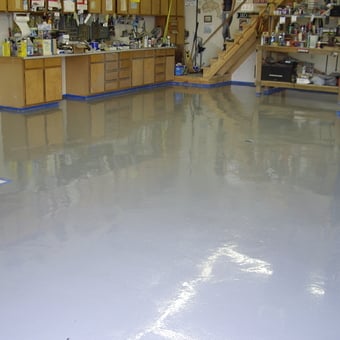 Epoxy Coated Garage Floor and Organized Workbench - chevellejohn from Farmersville, TX