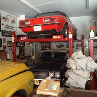 Classic Cars on Four Post Lifts in Organized Garage - Jeremy from Brigantine, NJ