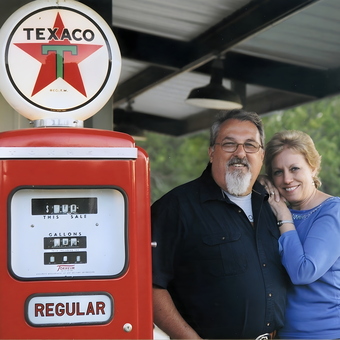 Vintage Texaco Gas Pump Display in Garage - Danny from Austin, TX