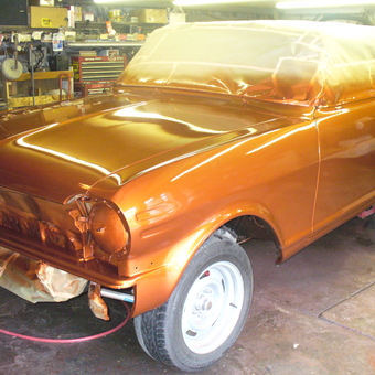 Classic Car Paint Job in Progress with Garage Tools - Raybe from Plains, PA