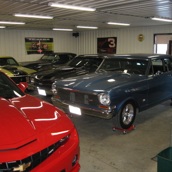 Classic Muscle Cars on Display in Organized Garage - Kirk Hoeppner from Cedar Rapids, IA