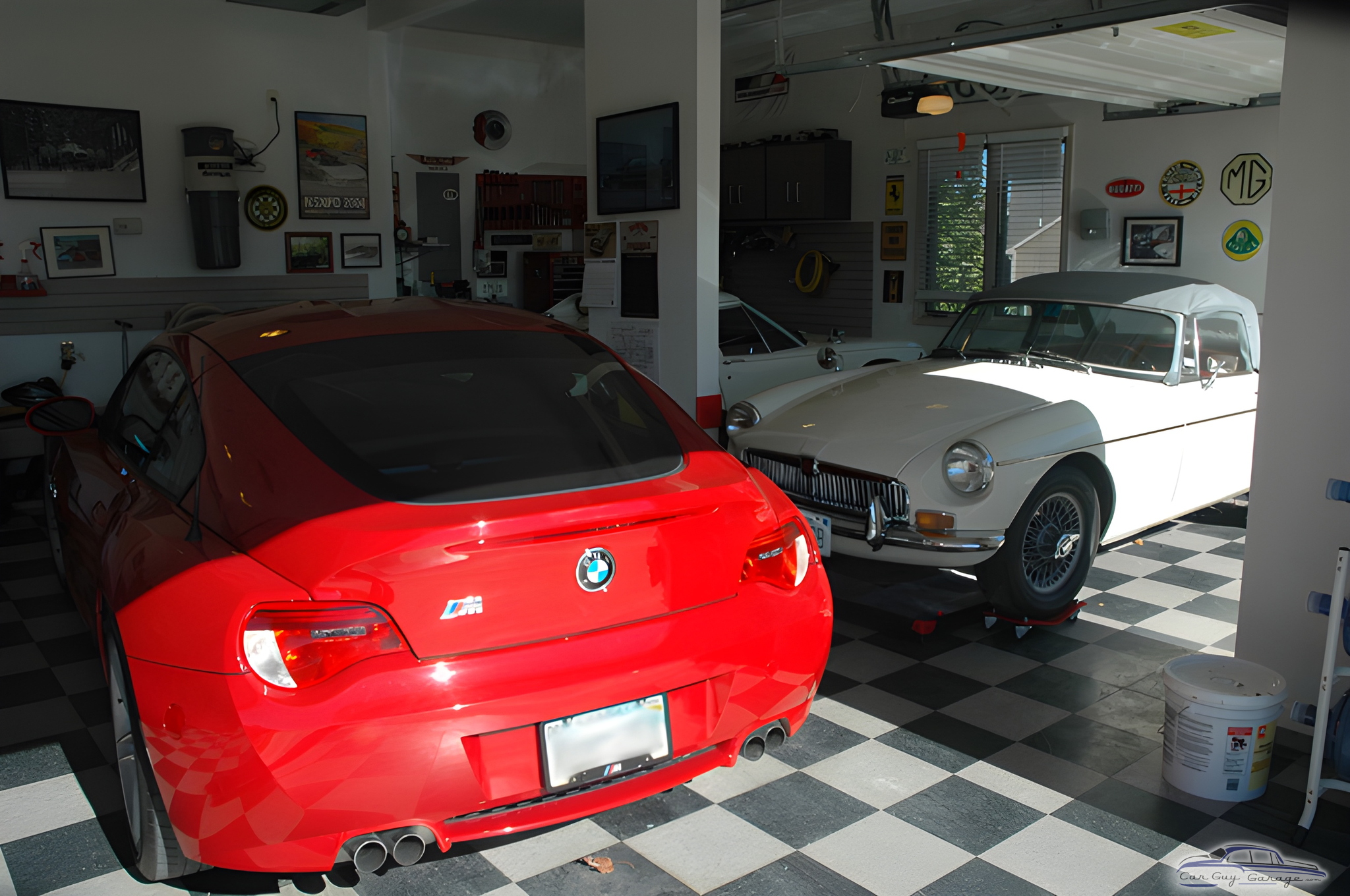 Classic and Modern Cars in Checkered Floor Garage - Rich from Lawrence, KS