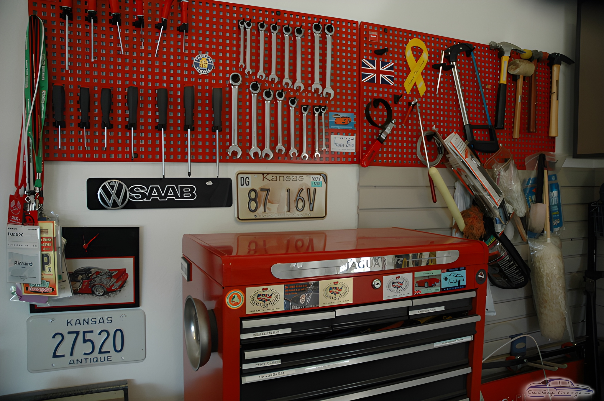 Organized garage tool wall and red tool chest - Rich from Lawrence, KS