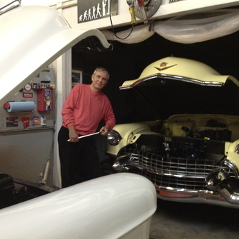 Classic Car Restoration Garage with Tools and Cabinets - Coach from Austin, TX