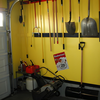 Garage Tool Storage Rack with Yard Tools and Equipment - Everett from San Jose, CA