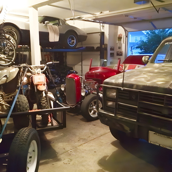 Multi-Vehicle Garage with ATVs, Classic Cars, and Bike Rack - Wotwfo from Huntley, IL