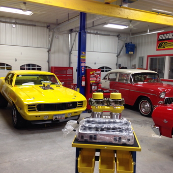 Classic Cars, Car Lift, and Tool Chests in Garage - Ron from Utica, IL
