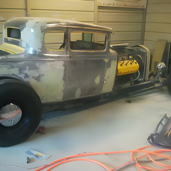 Classic Hot Rod Build in Garage with Tools - Eric from Roaring River, NC