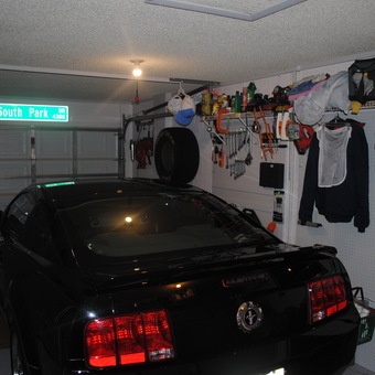 Organized Garage with Tools, Pegboard, and Mustang - Luis X from Tampa, FL