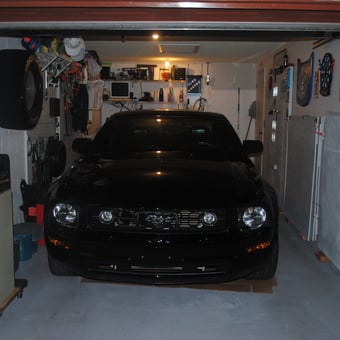Organized Garage With Mustang, Tool Chest, and Wall Storage - Luis X from Tampa, FL