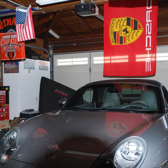Porsche Garage with Tool Chest and Flags - Sifont from South San Francisco, CA