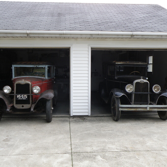 Classic Chevy Cars in Double Garage - '28 Chevy man from Northwood, OH