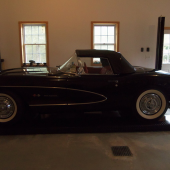 Classic Corvette on Four Post Lift in Garage - teddy from Northville, NY
