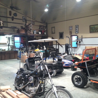 Motorcycle, Golf Carts, and Workshop Tools Garage - Doc Steve from Kansas City, KS