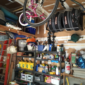 Organized Garage with Tire Rack and Bike Storage - NJK from Wading River, NE