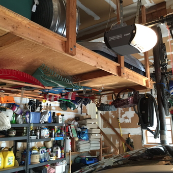 Organized Garage with Overhead Storage and Tools - NJK from Wading River, NE