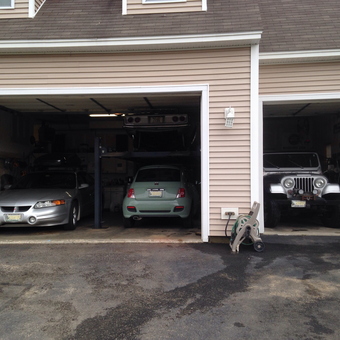 Three Car Garage With Car Lift and Jeep - 4carb from Gorham, ME