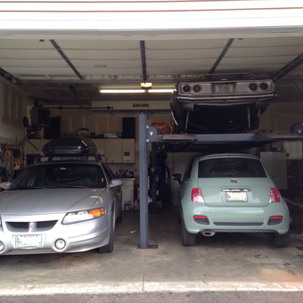 Four-car garage with lift, classic cars, and storage - 4carb from Gorham, ME