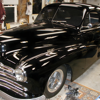 Classic Black Car in Organized Garage - clydescooltoys from Canton, MI