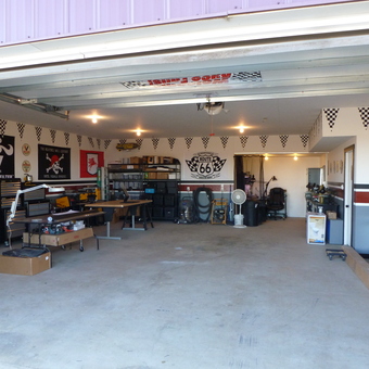 Organized garage with tool chests and decor - butch from Milledgeville, IL