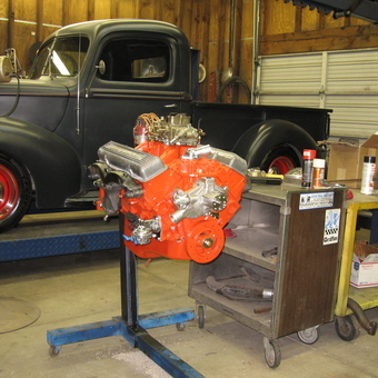 Classic Truck Restoration with Engine Stand and Tools - OCG