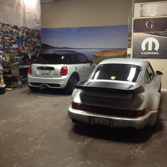Garage with Classic Porsche and Mini Cooper - Carlos from Salinas, CA