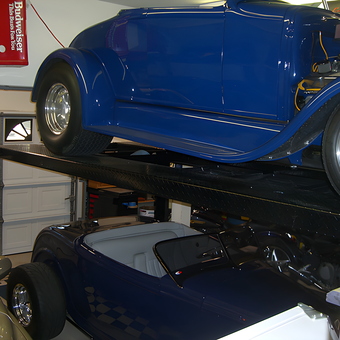 Classic Cars on Four Post Lift in Garage - Randy from Livermore, CA