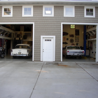 Classic Car Garage with Wall Art and Lift - Brian from Cottage Grove, WI