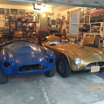 Classic Cobra Cars, Tools, and Wall Art in Garage - 289 lover
