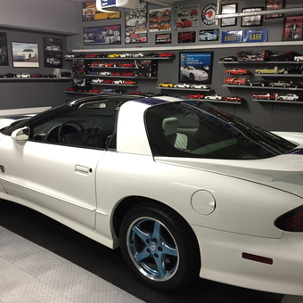 White Trans Am in Model Car Garage Display - Ralph from Yonkers, NY