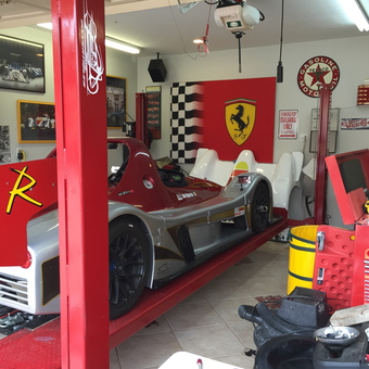 Ferrari-Themed Garage with Race Car and Decor - The Godfather from Camarillo