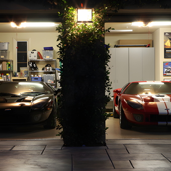 Showcase Garage with Sports Cars and Wall Art - Randy from Newport Beach, CA