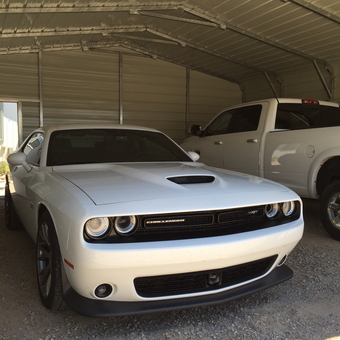 Metal Garage with Dodge Challenger and Truck - Jeff from Farmington, NM