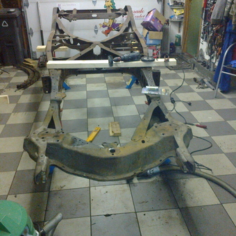 Garage With Car Frame Restoration Tools and Wall Storage - spitfirepilot from Porsgrunn Norway, WI