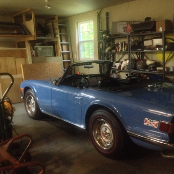 Classic Blue Convertible and Organized Garage Shelving - Normantr6 from Leesburg, VA