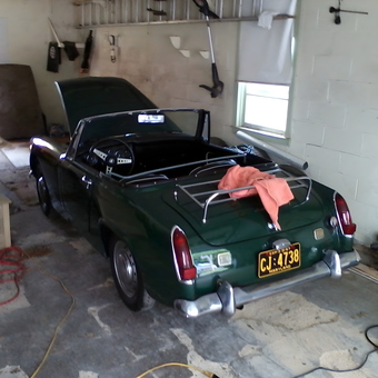 Classic Green Convertible in Organized Garage - Healey36 from Westminster, MD