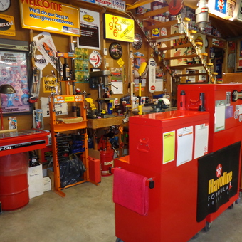 Organized Garage with Red Tool Chests and Wall Decor - theamcguy from Fayetteville, NC