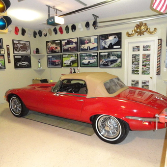 Classic Red Convertible in Decorated Garage - Bill from Avon, CT