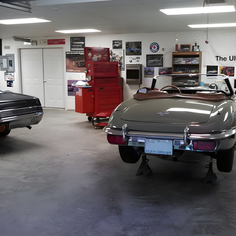 Classic Cars, Tool Chests, and Wall Decor in Garage - Phil's from High Point, NC