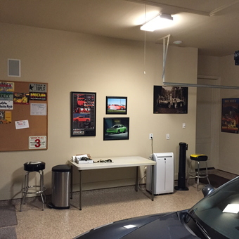 Organized Garage with Car Decor and Stools - Gr8srt from Cypress, TX
