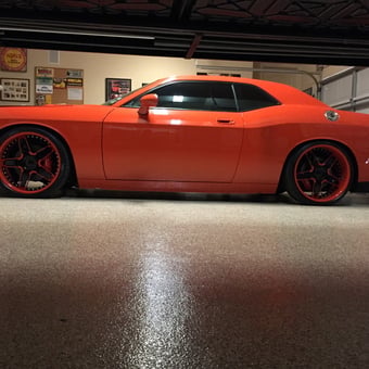 Epoxy Garage Floor and Wall Decor with Muscle Car - Gr8srt from Cypress, TX