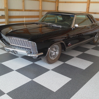 Classic Car on Checkerboard Garage Floor - J-Cin from Wilmington, DE