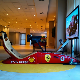 Ferrari Racing Simulator Cockpit With Pedals And Monitor - cleber lopes from fort lauderdale, FL