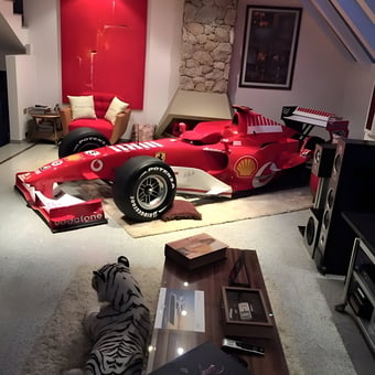 Garage Lounge with Ferrari F1 Car and Decor - cleber lopes from fort lauderdale, FL