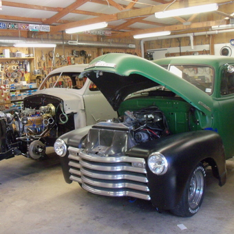 Classic Truck Restoration Garage with Tools and Parts - Father & Son's from Foley, MO