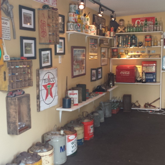 Vintage Gas Cans, Signs, and Traffic Light Decor - Rick from Columbiana, OH