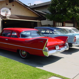 Classic Cars Parked in Driveway with Basketball Hoop - Guy from Covina, CA